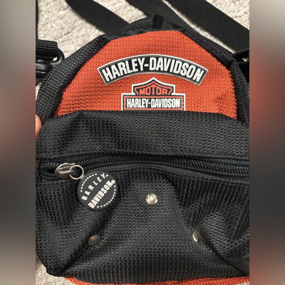 Harley-Davidson Black and Orange Belt Bag NEW - Picture 2 of 3